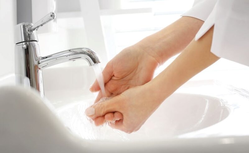 Hand-washing with Ozone Water